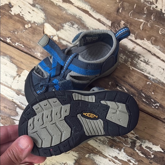 Keen Blue and Gray Outdoor Sandals with Protective Toe - Picture 8 of 10
